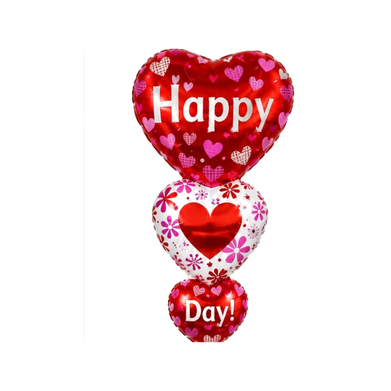 Folijski balon – tri srca Happy Day