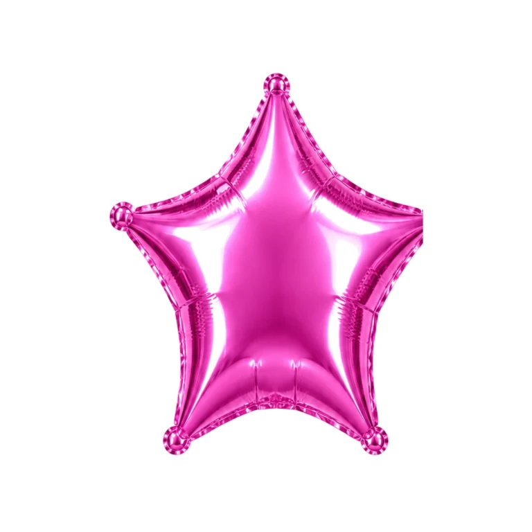 Folijski balon zvijezda – jarkorozi, sjaj, 18″