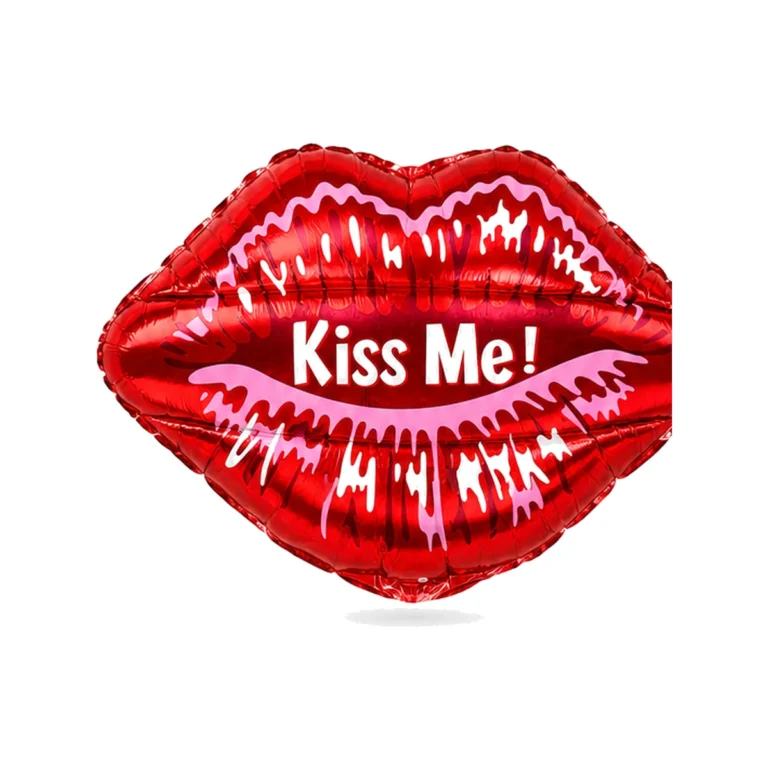 Folijski balon – crvene usne Kiss Me
