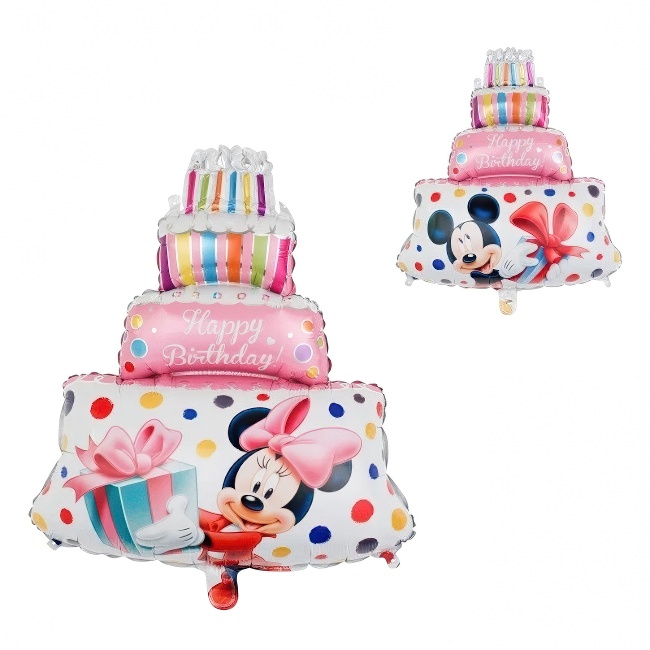 Folijski balon – Minnie rođendanska torta, 32″