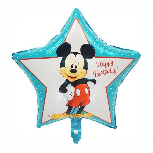 Folijski balon zvijezda – Mickey Happy Birthday, 18″