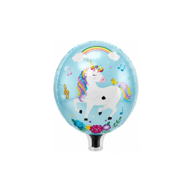4D folijski balon – plavi jednorog