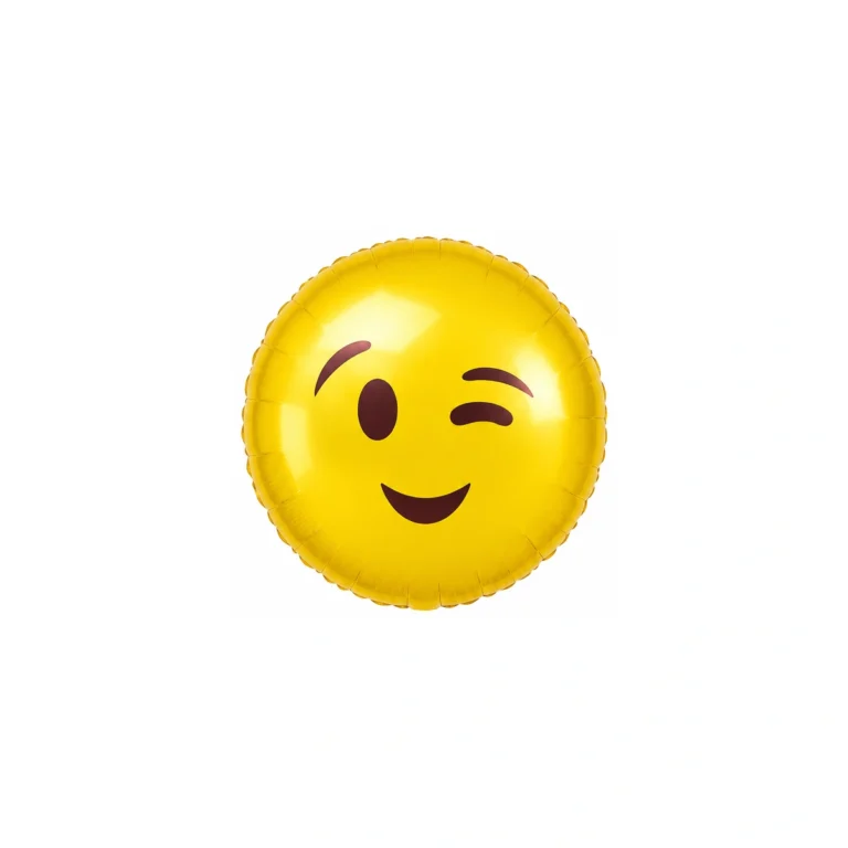 Okrugli folijski balon – veseli emoji, 18″