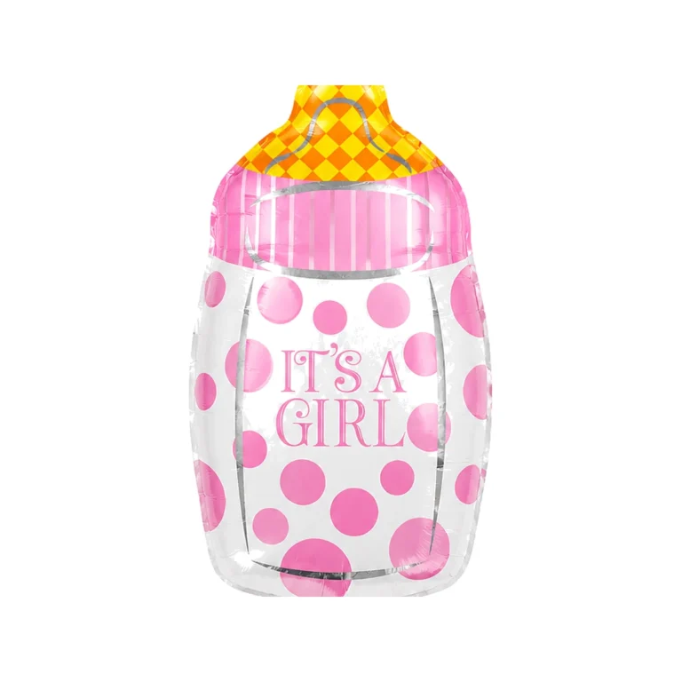 Folijski balon – duda It's a Girl, roze tufne