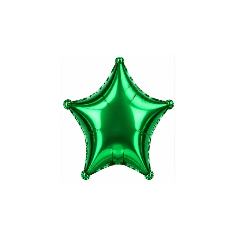 Folijski balon zvijezda – zeleni, sjaj, 18″