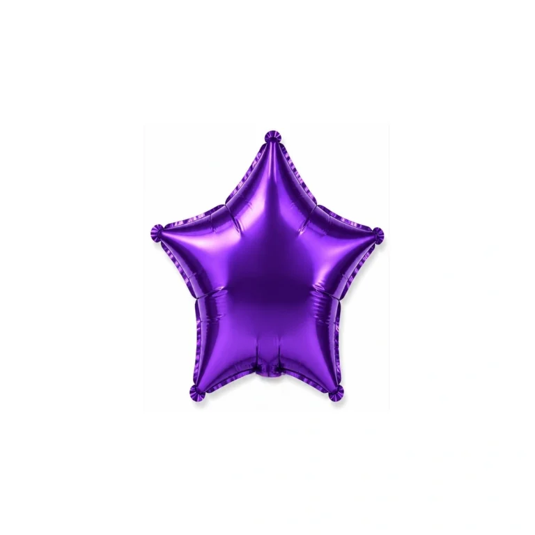 Folijski balon zvijezda – tamnoljubičasti, sjaj, 18″
