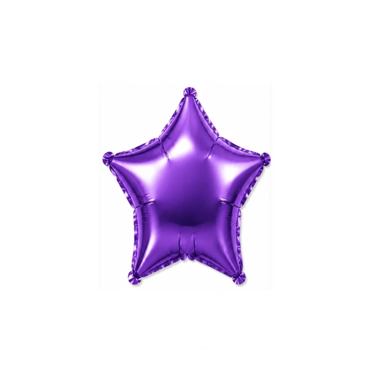 Folijski balon zvijezda – svijetloljubičasti, sjaj, 18″