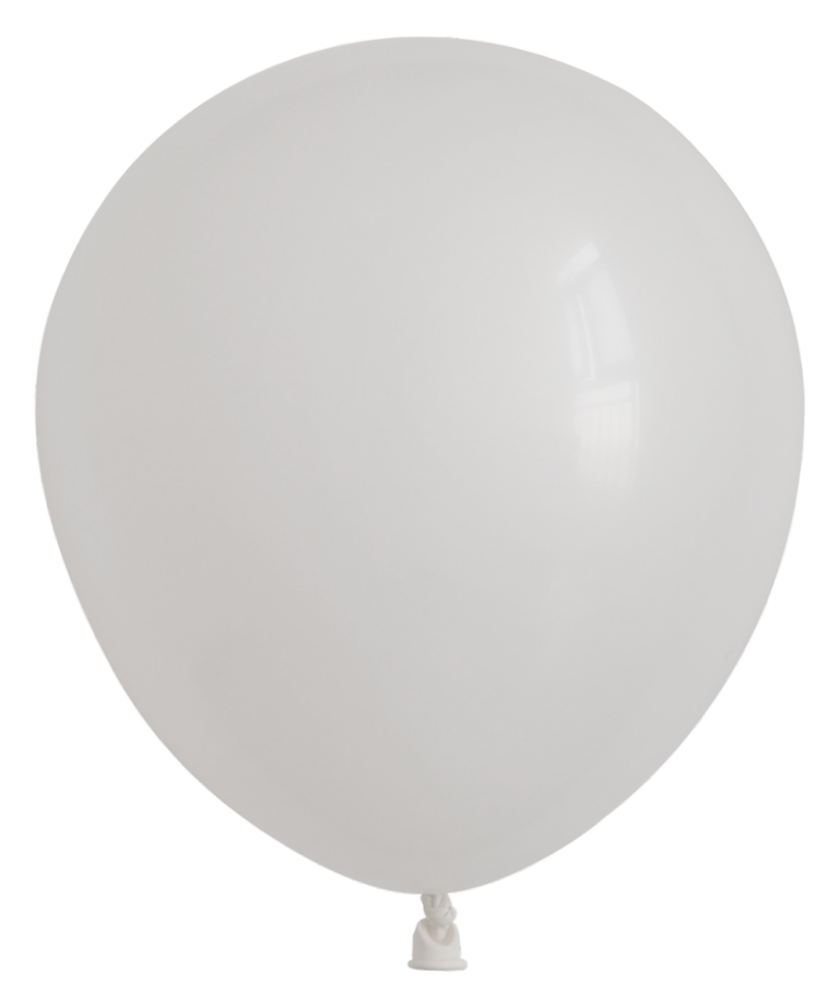 Lateks balon Pastel – bijela, 5″