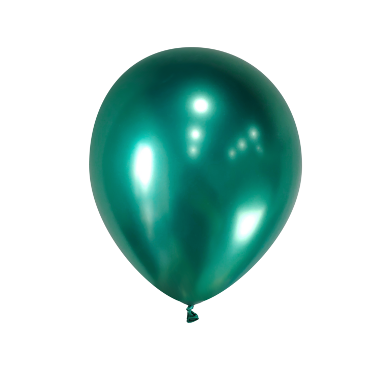 Lateks balon Chrome – zelena, 5″