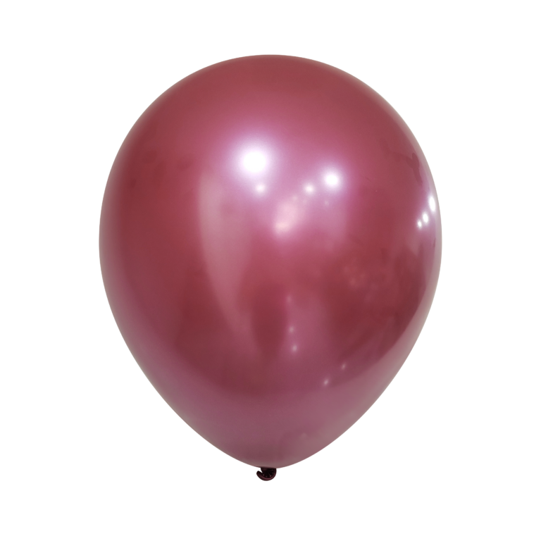 Lateks balon Chrome – crvena, 12″