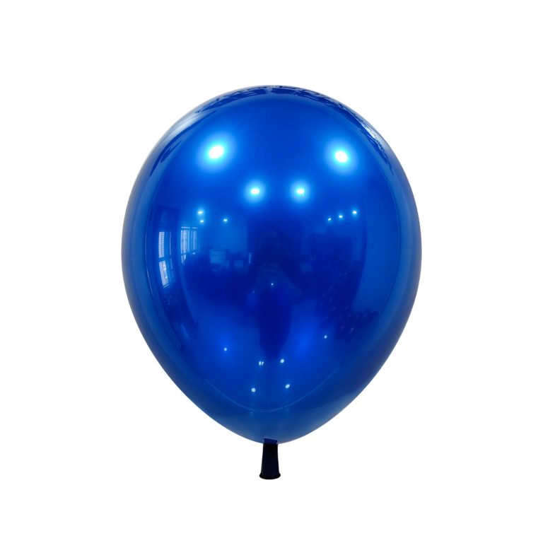 Lateks balon Chrome Ice – tamnoplava, 10″