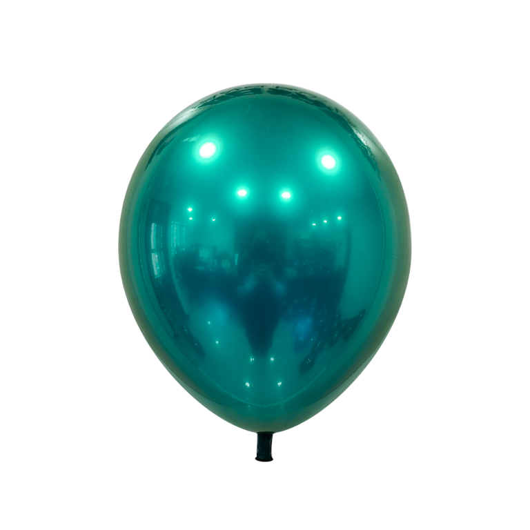Lateks balon Chrome Ice – Teal Blue, 10″