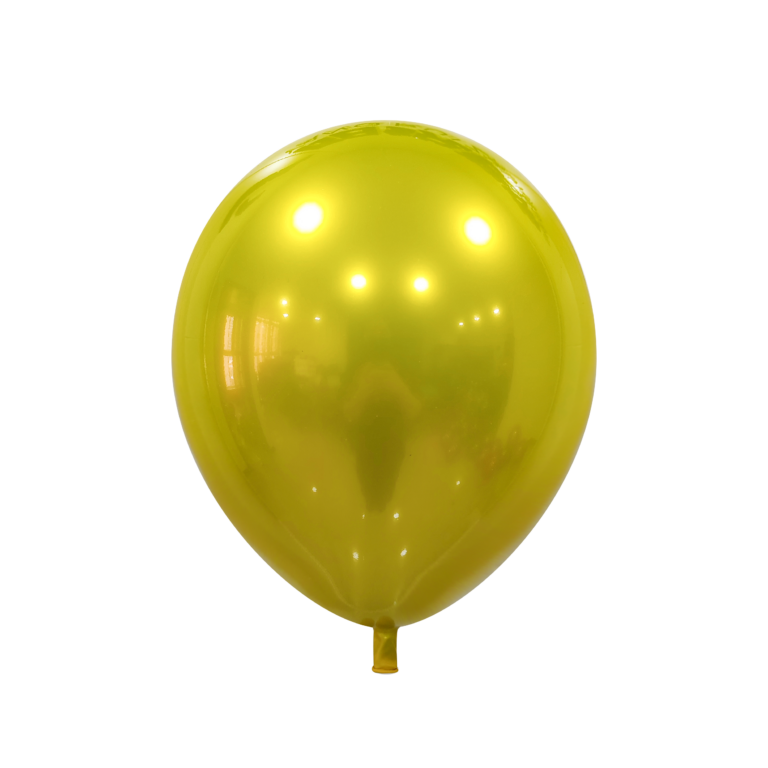 Lateks balon Chrome Ice – žuta, 12″