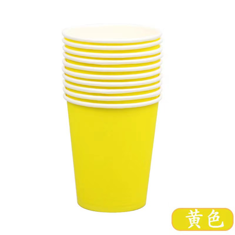 Papirne čaše, žute, 240 ml, 10 komada