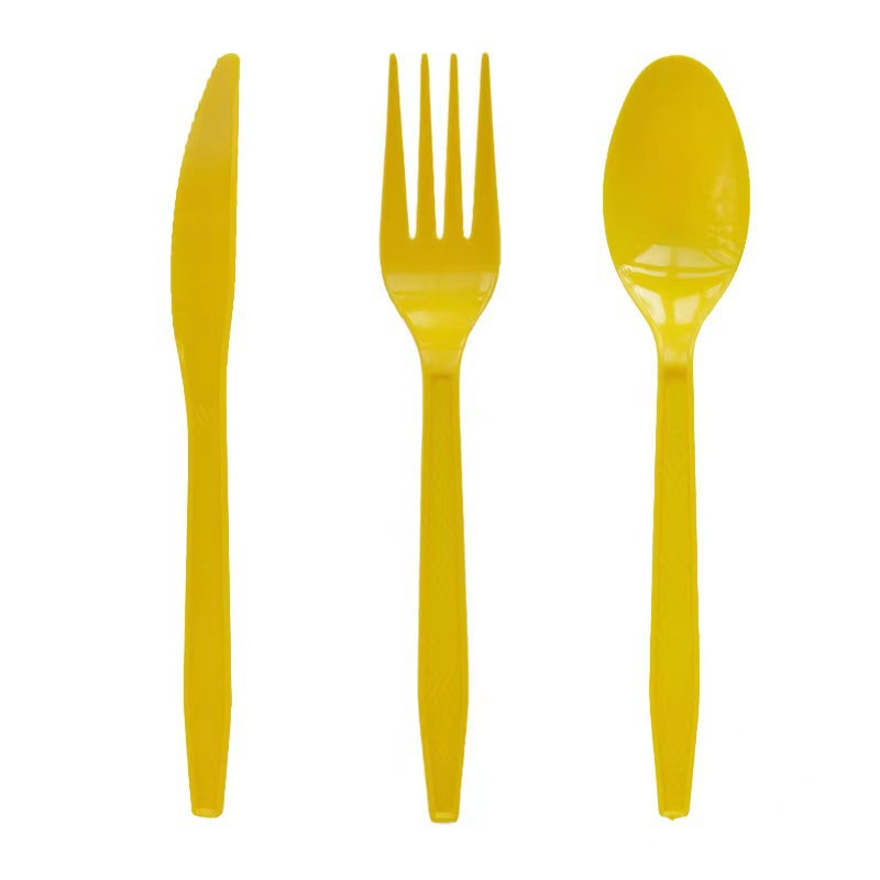 Plastične kašike, žute, 25 komada