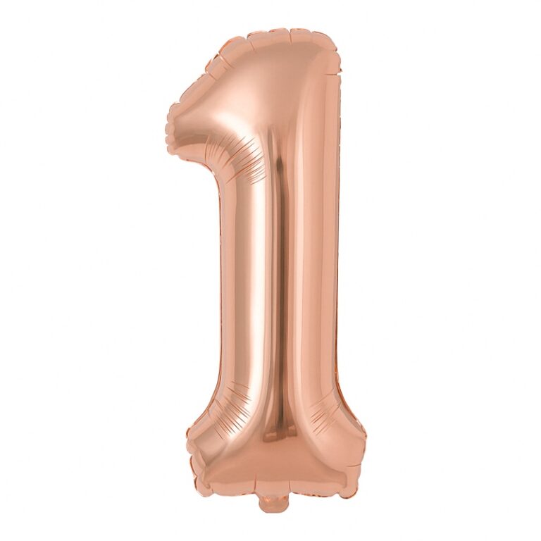 Folijski balon broj 1 – rose-gold, 40″