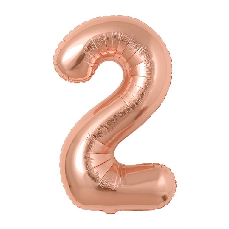 Folijski balon broj 2 – rose-gold, 40″