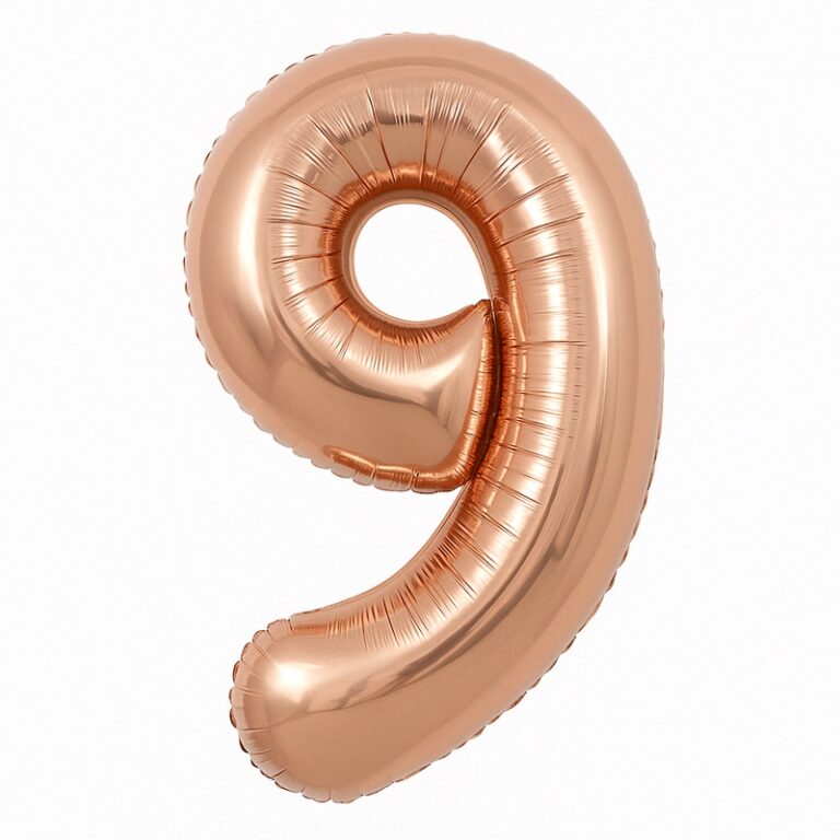 Folijski balon broj 9 – rose-gold, 40″