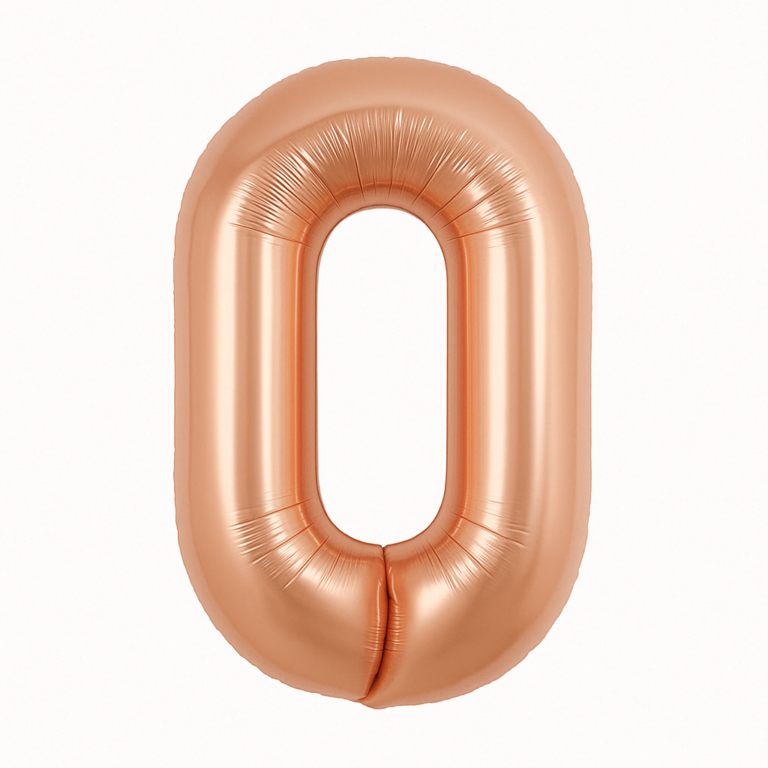 Folijski balon broj 0 – rose-gold, 40″
