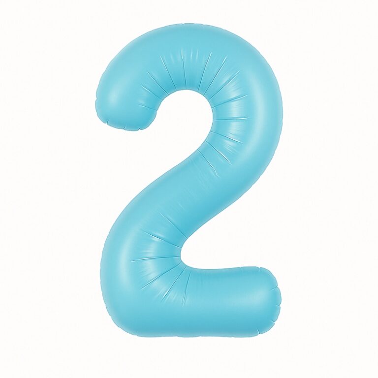 Folijski balon broj 2 – nježno plava, 40″