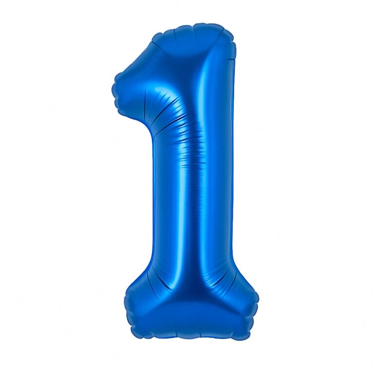Folijski balon broj 1 – tamnoplava, 40″