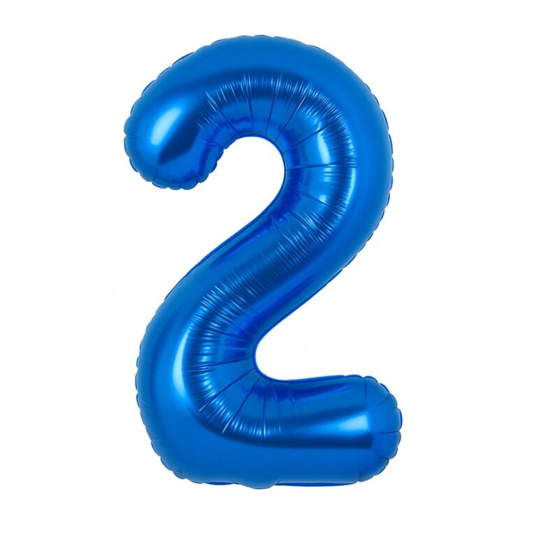 Folijski balon broj 2 – tamnoplava, 40″