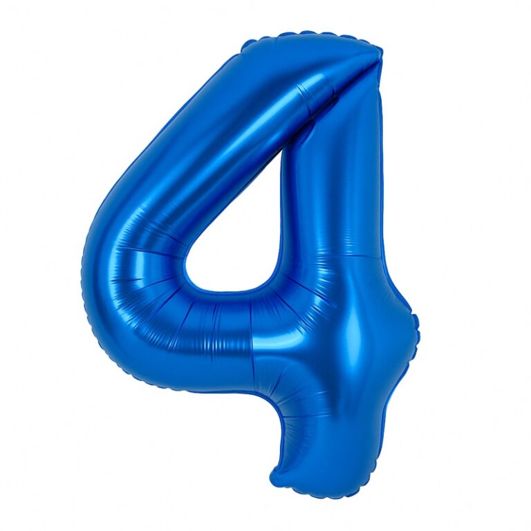 Folijski balon broj 4 – tamnoplava, 40″