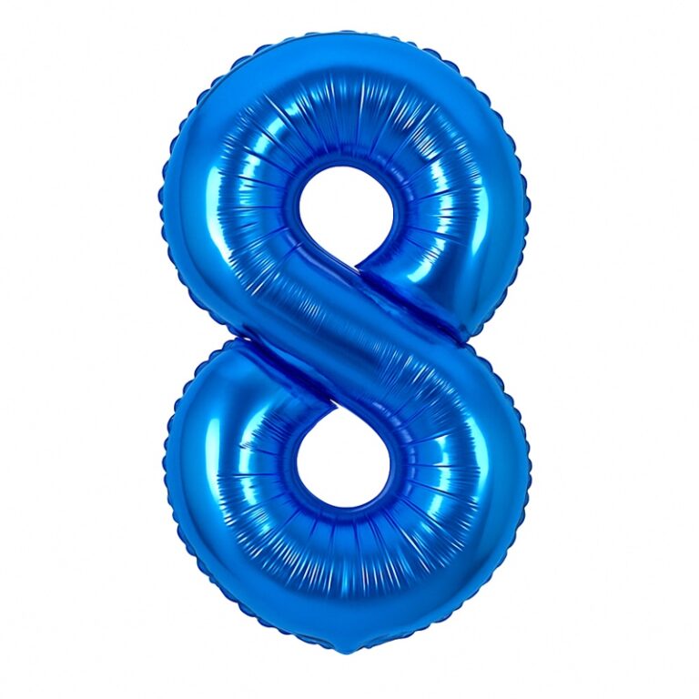 Folijski balon broj 8 – tamnoplava, 40″