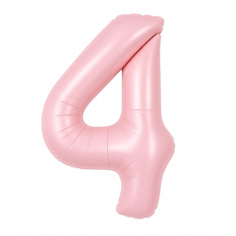 Folijski balon broj 4 – nježno roza, 40″