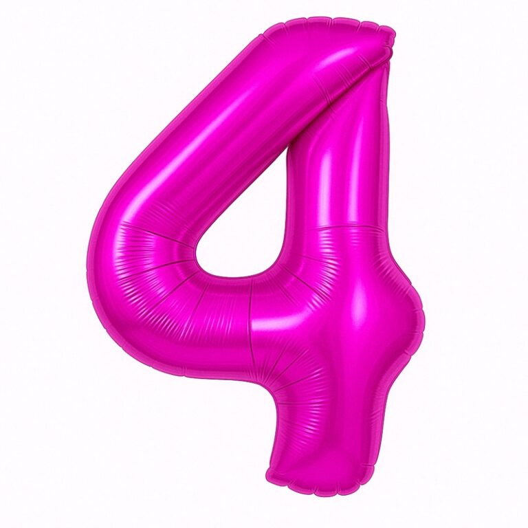 Folijski balon broj 4 – tamnoroza, 40″