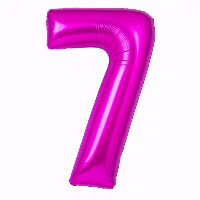 Folijski balon broj 7 – tamnoroza, 40″