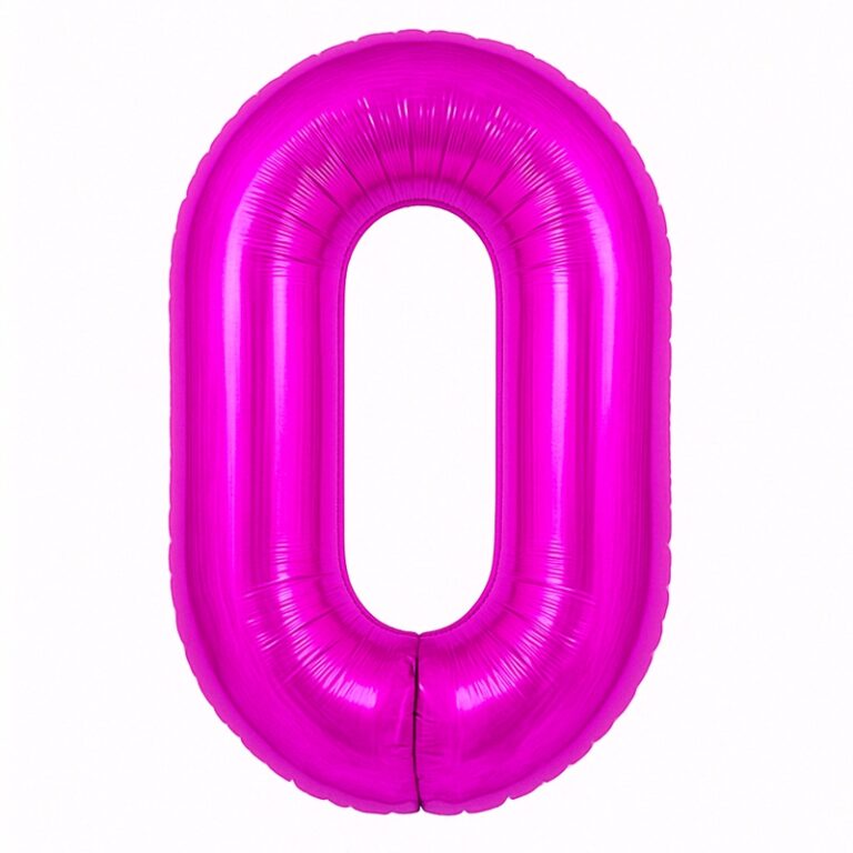 Folijski balon broj 0 – tamnoroza, 40″