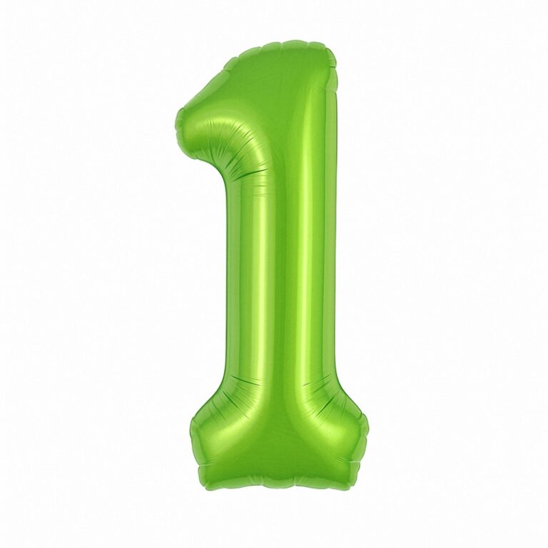 Folijski balon broj 1 – svijetlozelena, 40″