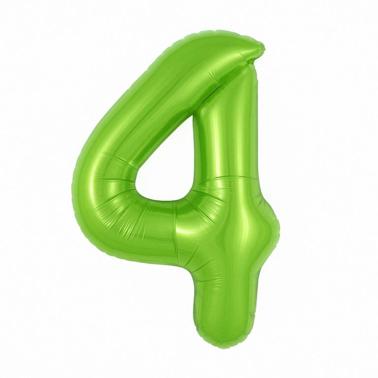 Folijski balon broj 4 – svijetlozelena, 40″