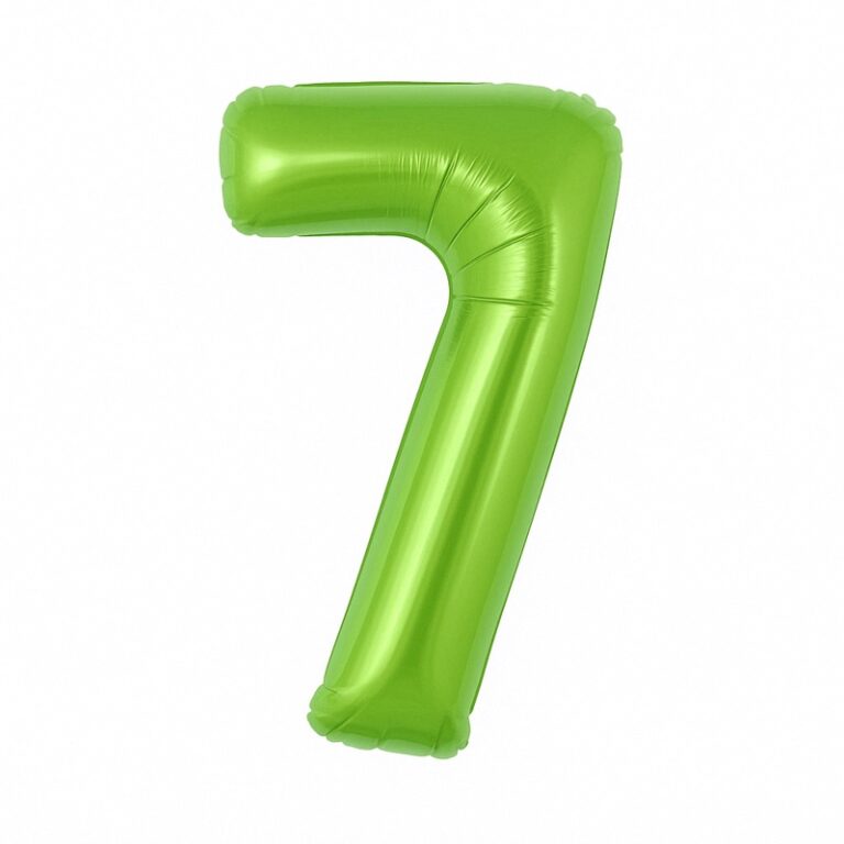 Folijski balon broj 7 – svijetlozelena, 40″
