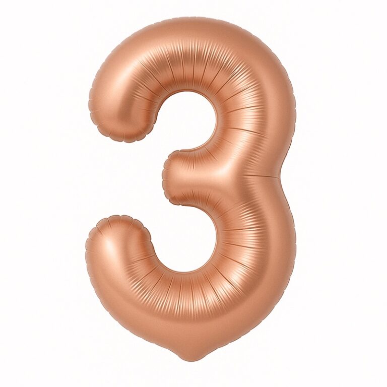 Folijski balon broj 3 – čokoladna, 40″