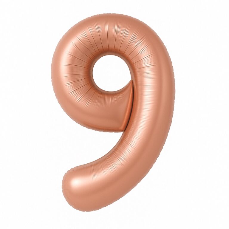 Folijski balon broj 9 – čokoladna, 40″