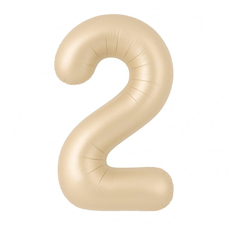 Folijski balon broj 2 – karamel, 40″
