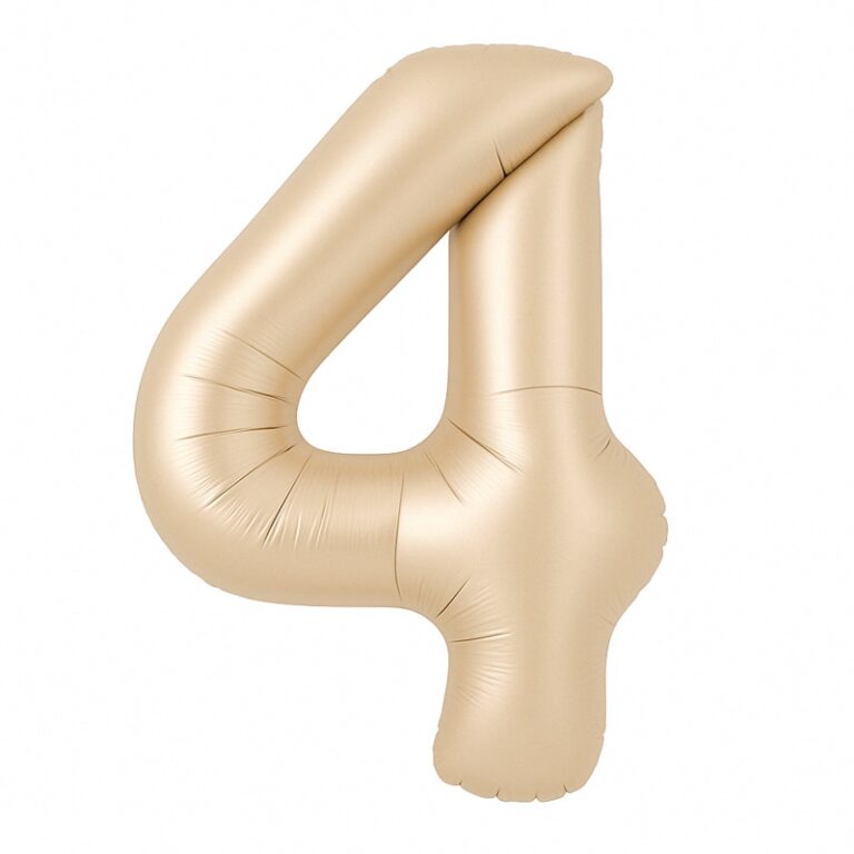 Folijski balon broj 4 – karamel, 40″