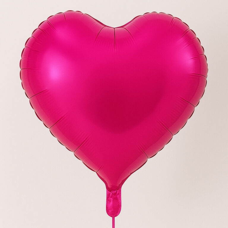 Folijski balon srce – tamnorozi sjaj, 18"