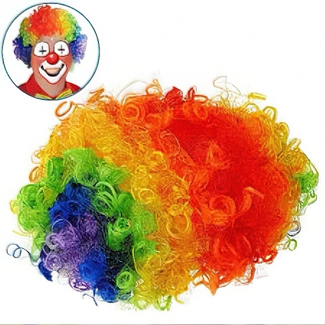 Šarena afro perika