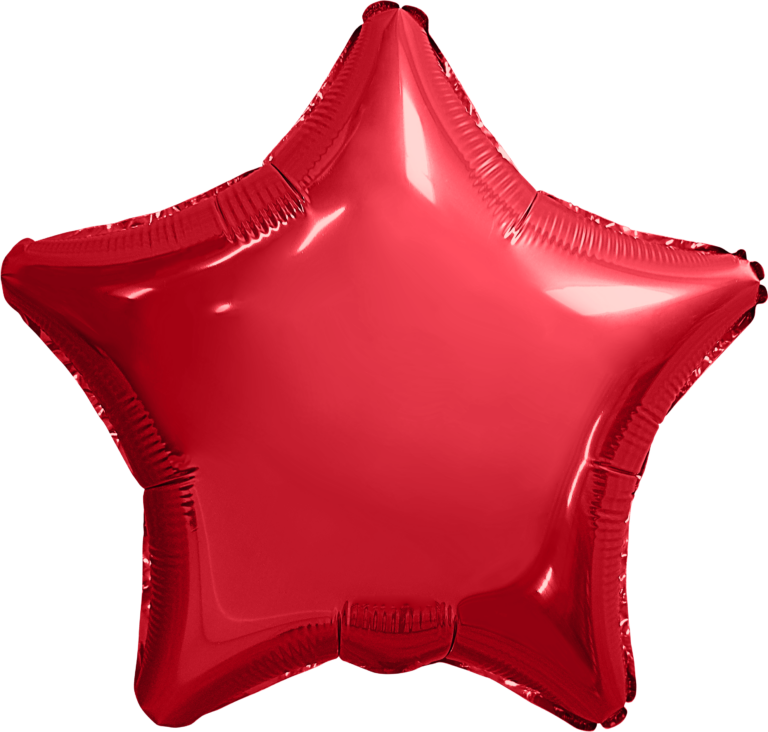 Folijski balon zvijezda – crveni, 30"