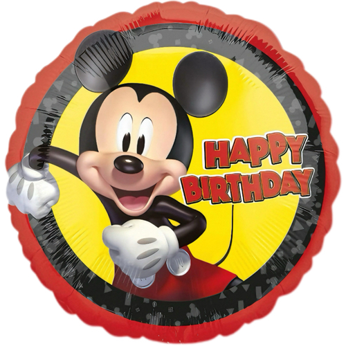 Okrugli folijski balon – Mickey Happy Birthday, 18″
