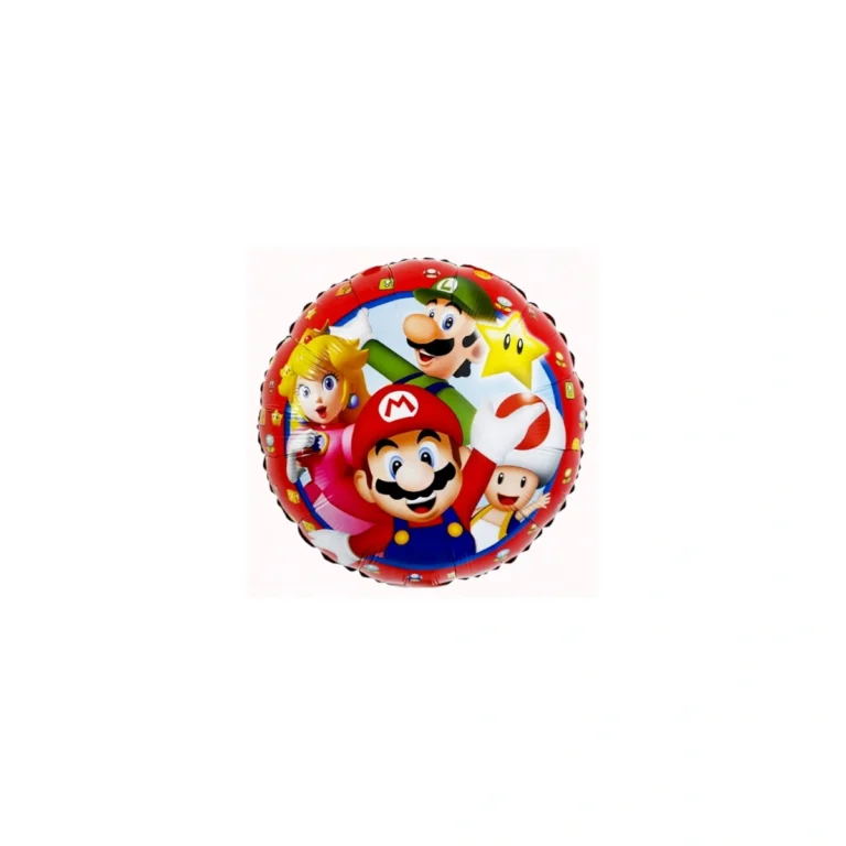Okrugli folijski balon – Super Mario, 18″