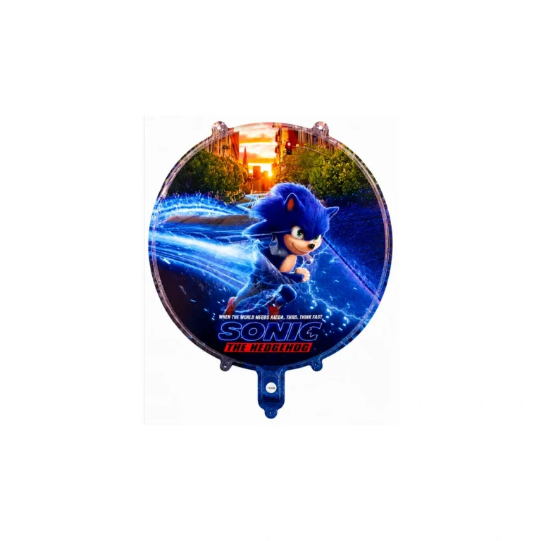Okrugli folijski balon – Sonic u trci, 18″