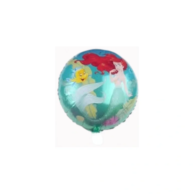 Okrugli folijski balon Ariel i Flounder – svijetloplavi, 18″