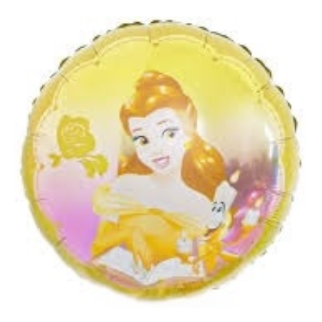 Folijski balon Princeza Bela – okrugli, 18″