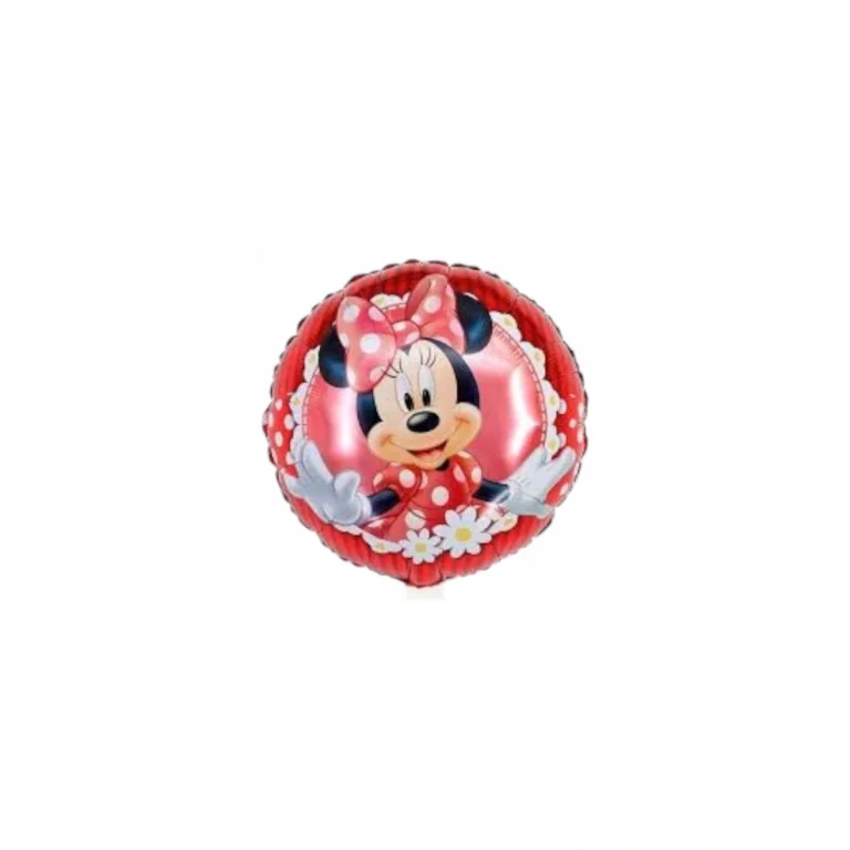 Okrugli folijski balon – Minnie Mouse, crveni, 18″