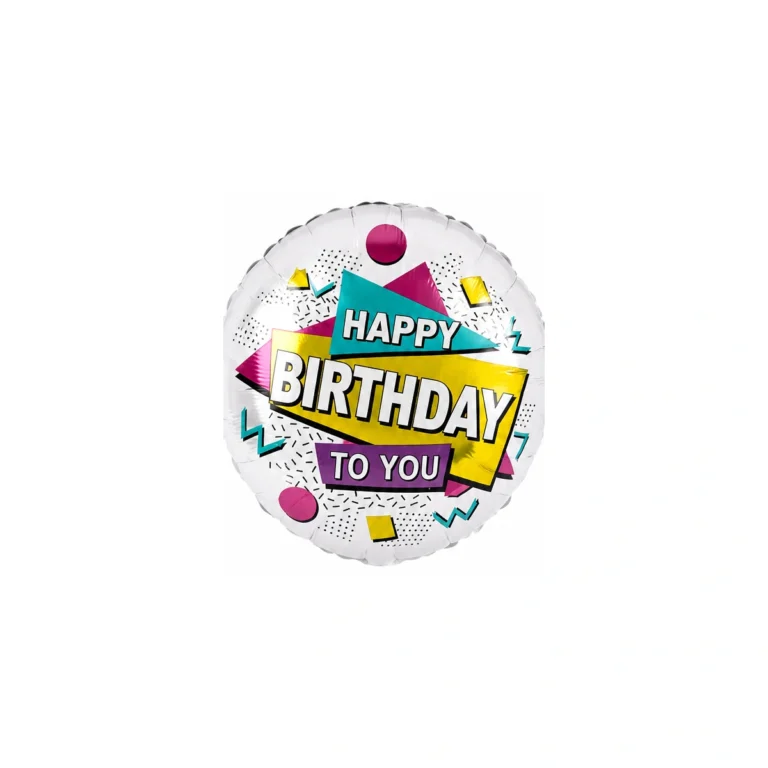 Okrugli folijski balon – Happy Birthday to You, 18″