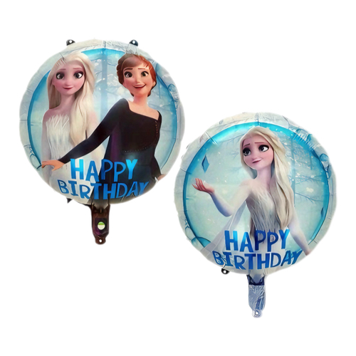 Okrugli folijski balon – Frozen Elsa, Happy Birthday, 18″